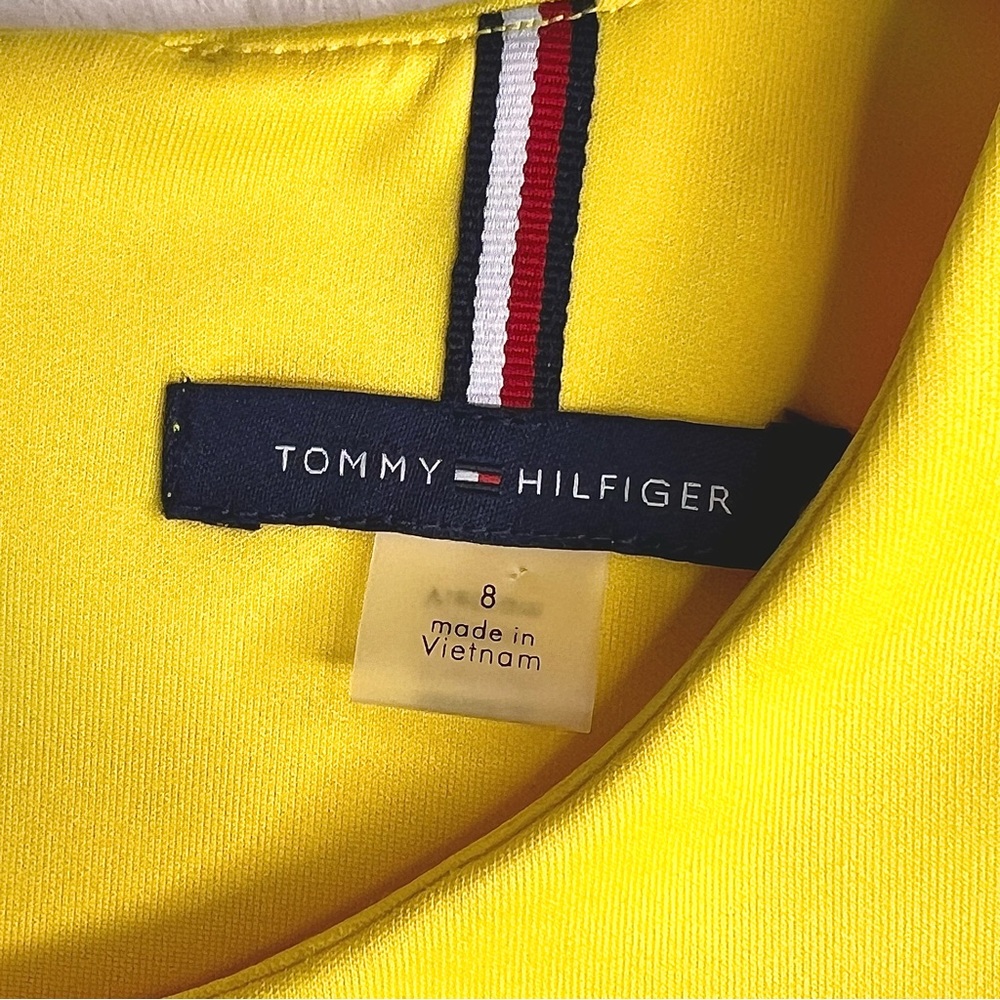 Tommy Hilfiger Scuba Crew Neck Flutter Ruffle Cap Sleeve Dress
Yellow Size 8 NWT - Picture 9 of 16